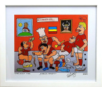 Kabina sparty - František R. Čech  - signovaný umělecký tisk v rámu